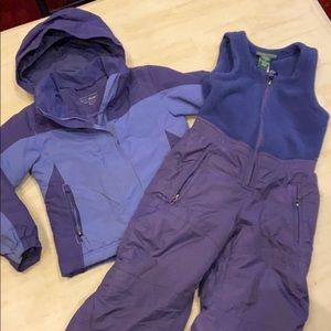 LL Bean kids 2 pc. Snowsuit coat pants size 4